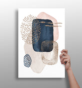 Line Art Modern Shape V3 Aluminum Print.